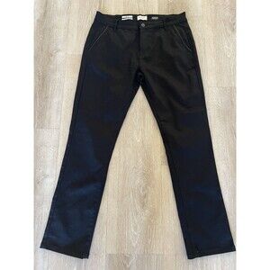 Scott James Men’s Black Chino Pants Slim Fit Straight Leg 36W Pockets Stretch